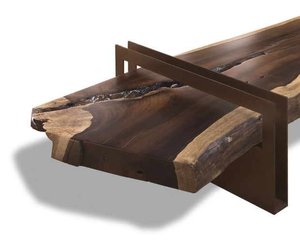 table basse en bois design moderne