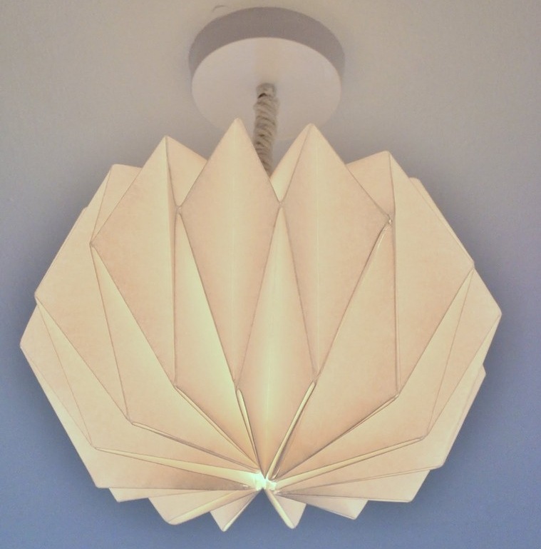 abat-jour diy papier origami idée