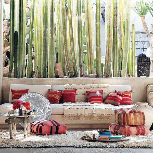 style coussins jardin marocain
