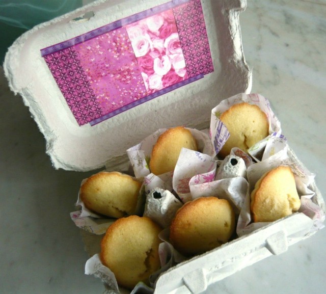 boîte à œufs madeleines idée originale déco de pâques festive 