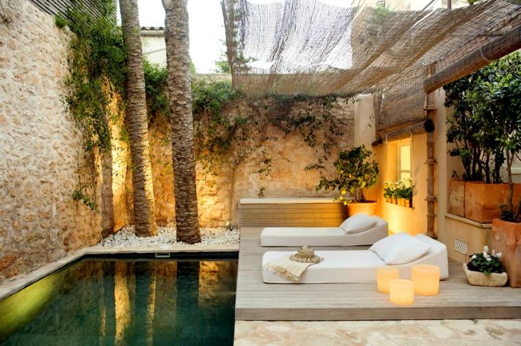 style marocain jardin piscine