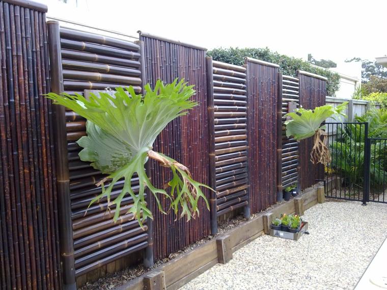 clôture bambou idee deco jardin