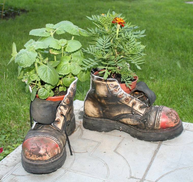 DIY idee jardin vieilles chaussures