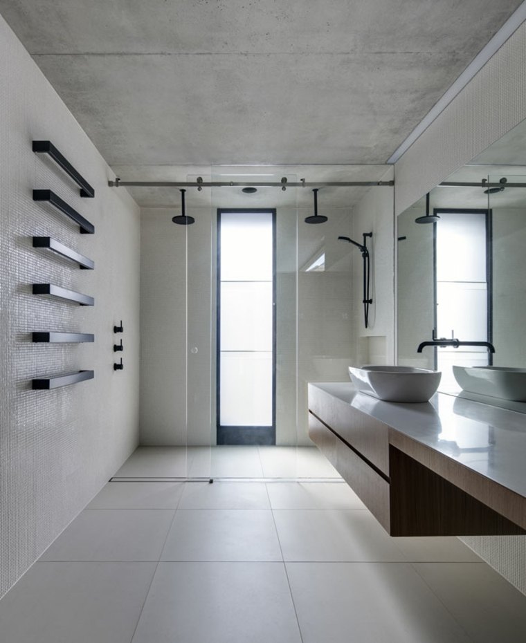 salle de bain béton ciré douche italienne