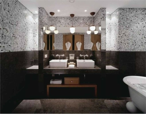 salle bain elegante carrelage