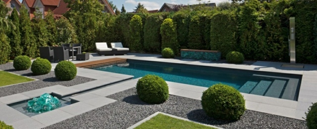 deco jardin avec piscine