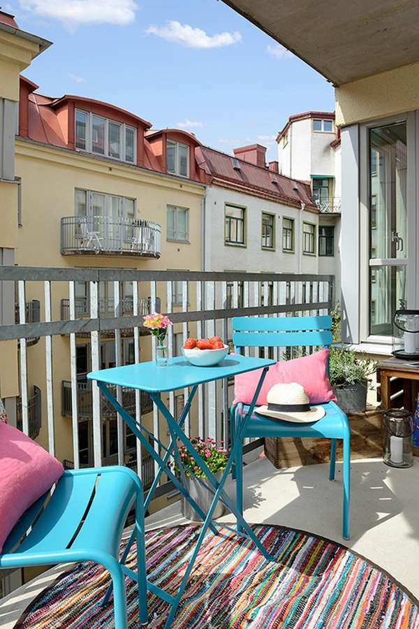décoration terrasse balcon idée chaise