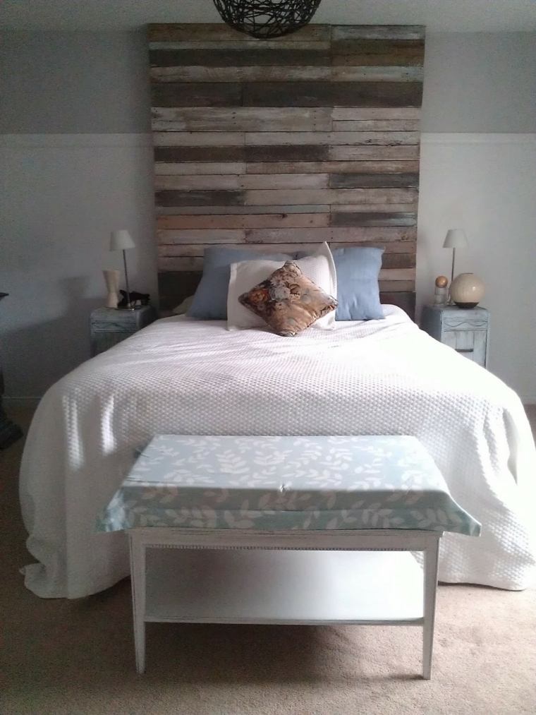 tête de lit en bois authentique rustique chambre