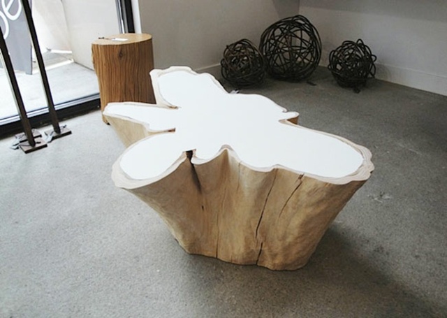 tronc-d-arbre-mobilier-,meuble-en-teck