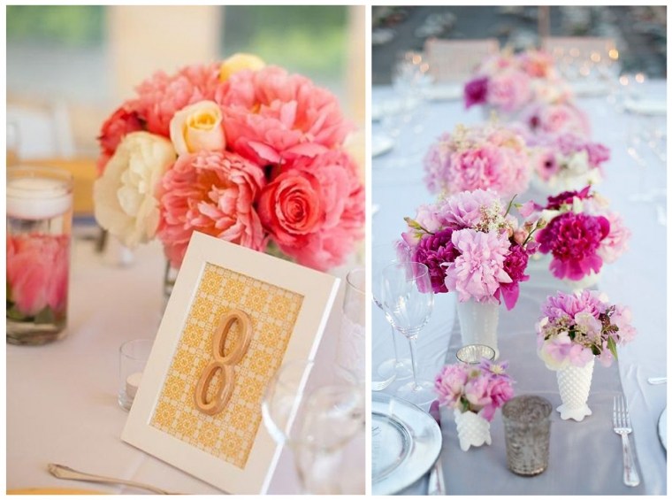 déco centre de table floral mariage idée vase