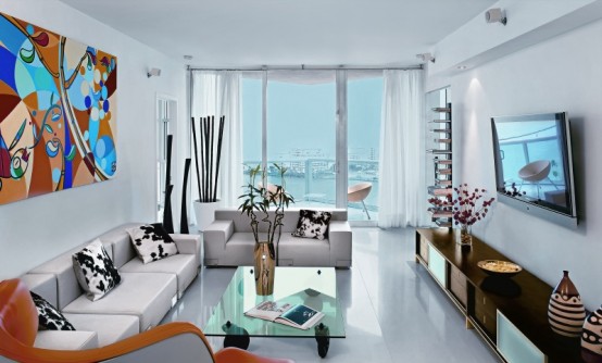 petit appartement moderne salon elegant meubles modernes