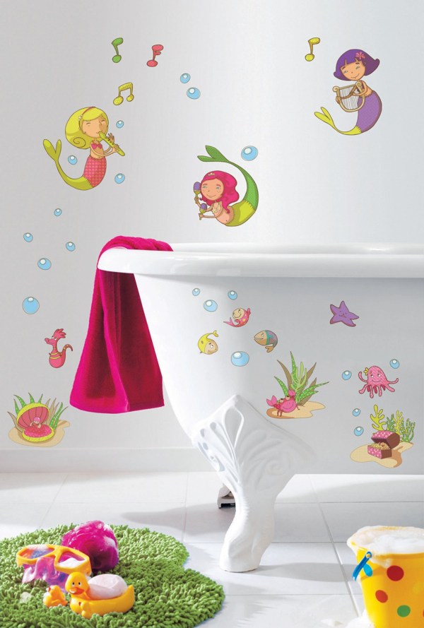 Stickers salle de bain colorés pour enfants