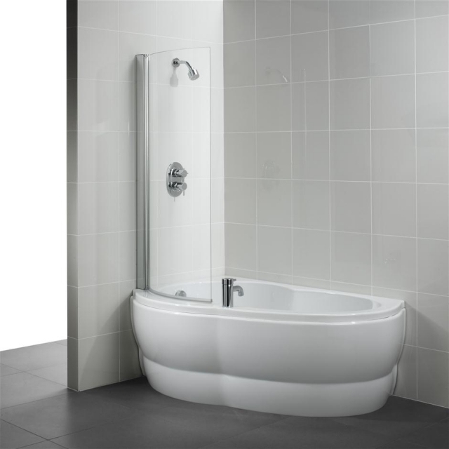 baignoire douche idée-originale-paroi-transparent-salle-bains