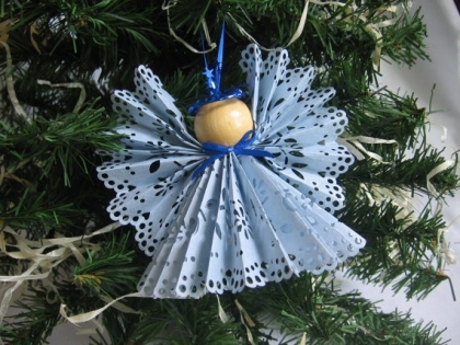bricolage-Noël-papier-ange-papier-ornement-décoratif