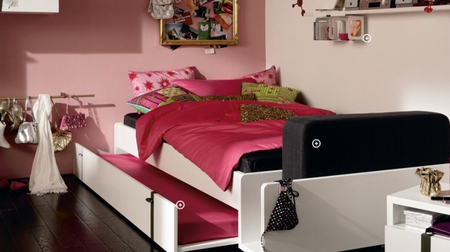 chambre-ado-fille-idée-originale-linge-lit-couleur-rose