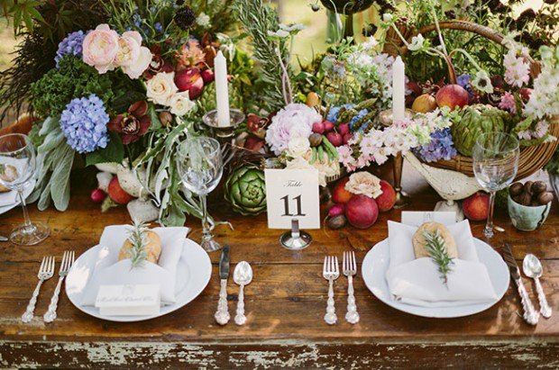 deco table mariage originale fleurs