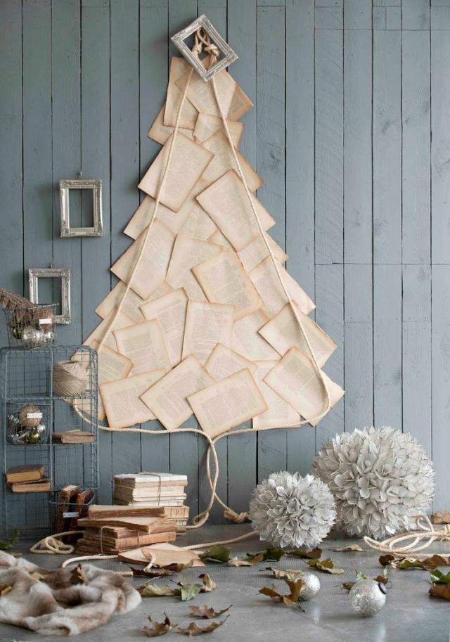 déco-Noël-pages-livre-corde-cadre-pfoto-mur déco Noël