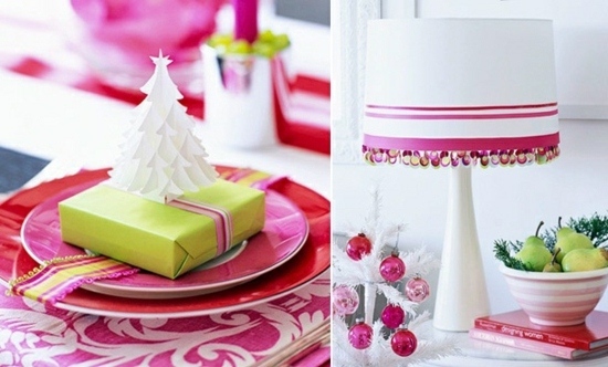 décoration-de-Noël-DIY-table-manger-assiettes-lampe-poser