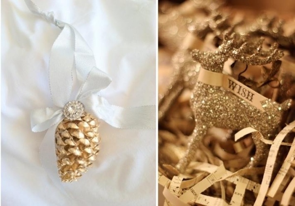 décoration-de-Noël-couleur-or-cerf-decoratif-brillant