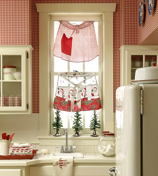 décorer un petit appartement Noël-fenêtres-cuisine