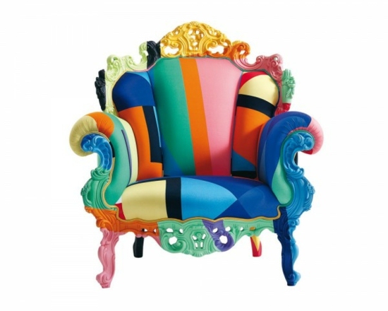 fauteuil original multicolore Capellini