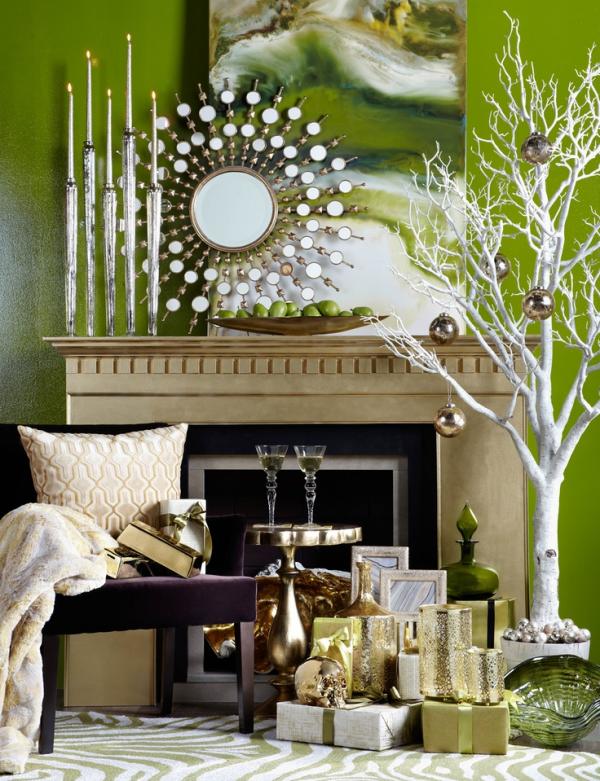 Idées déco Noël en blanc et vert –combinaison belle au naturel