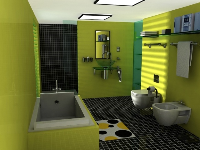 idées-carrelage-salle-de-bains-couleur-noire