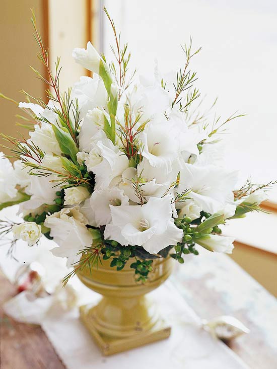 idées-table-Noël-déco-bouquet-fleurs-blanches