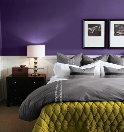 literie suffit chambre coucher violet