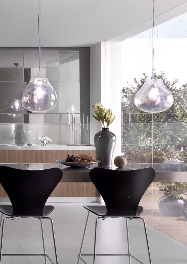 luminaire-design-Bolla-Grande-suspensions-verre-soufflé-salle-manger