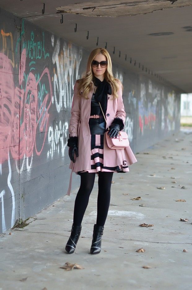 manteau femme design rose