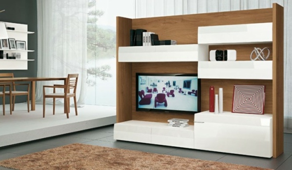meuble télé bois contemporain