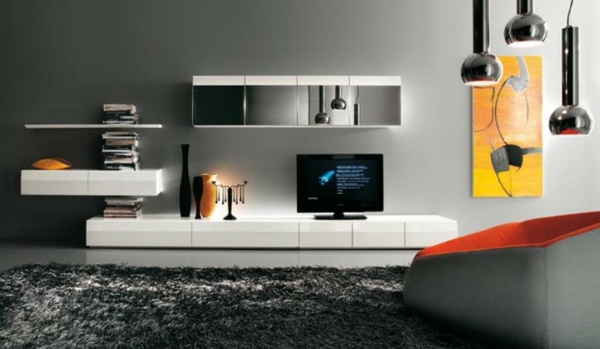 meuble télé design blanc