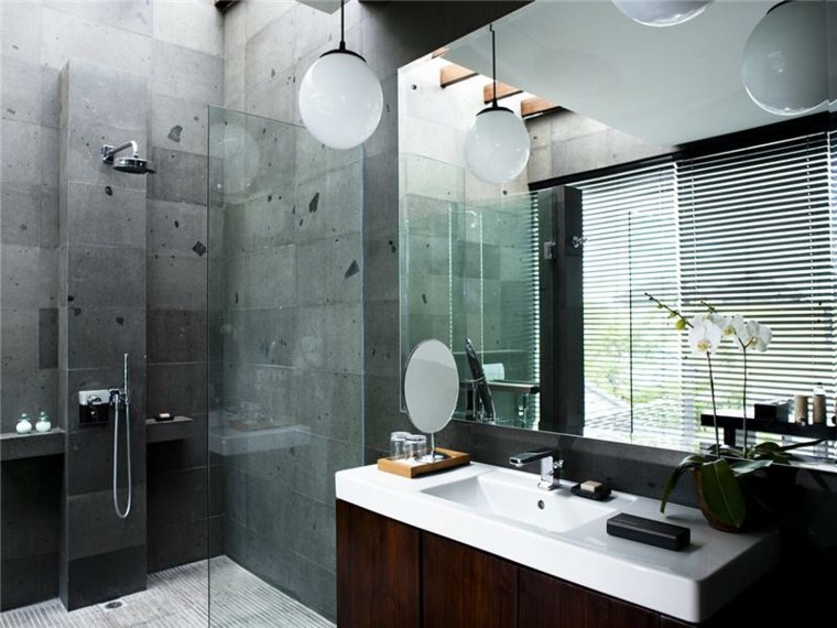 aménager petite salle de bains moderne design douche