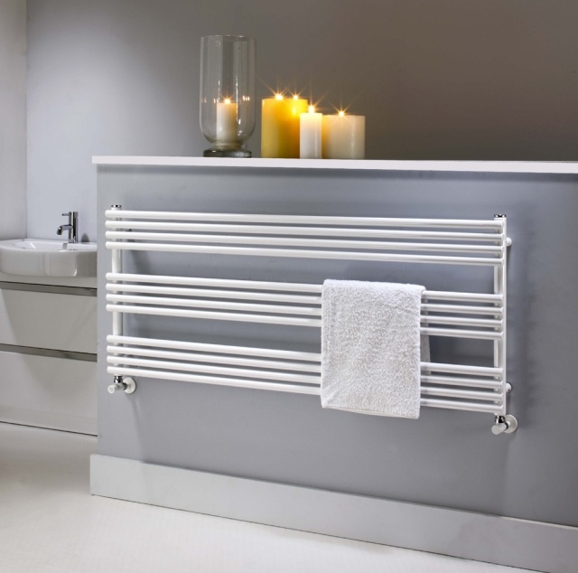 radiateur-salle-bains-mural-blanc-design-élégant radiateur salle de bains