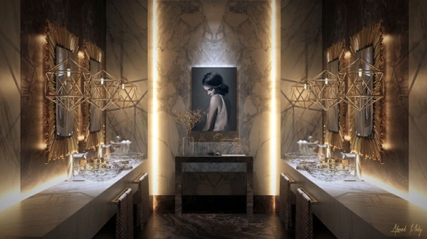 salle de bain de luxe elegante