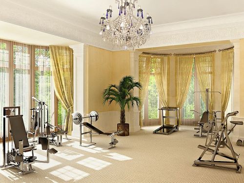gym maison luxe design vintage idee lampe 