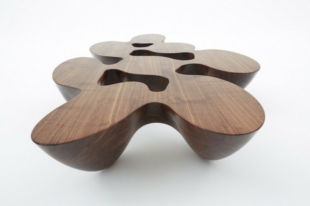 superbe table basse bois forme organique