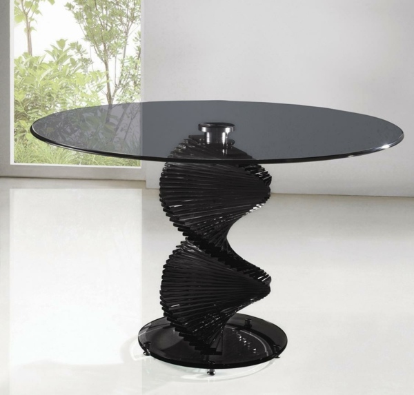 table verre noir first furniture
