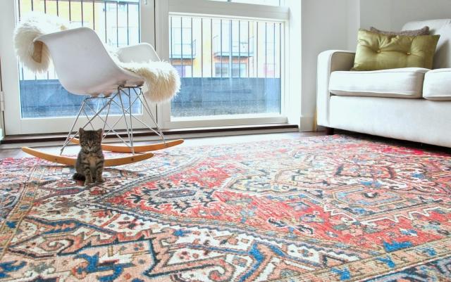 tapis-persan-idée-originale-canape-blanc-coussins-verts