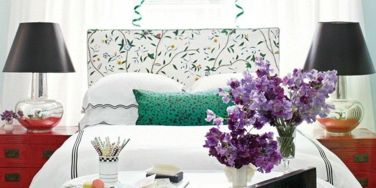 idées tête de lit floral design 