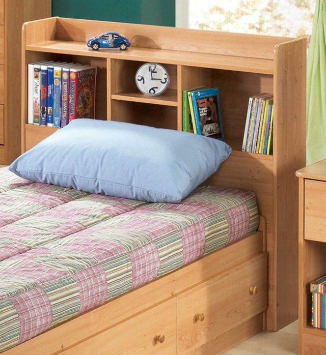 tête de lit bois avec espace rangement