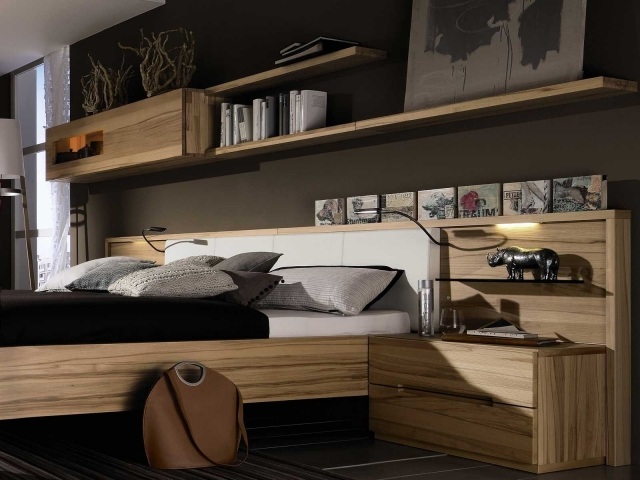 tête-lit-rangement-étagères-bois-design-élégant-original tête de lit