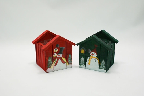 Décoration de Noël avec des petites maisons