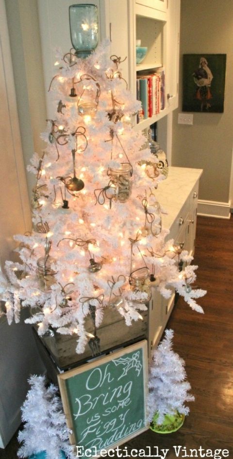 arbre Noel deco blanc