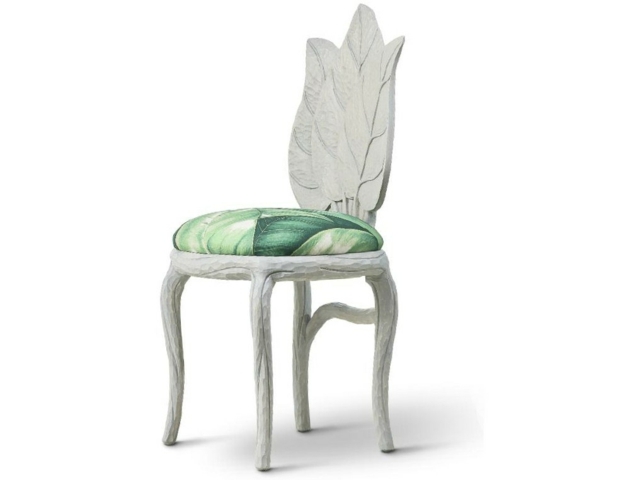 salon meuble design feuille fleur version argentée mais toujours très classe et unique  