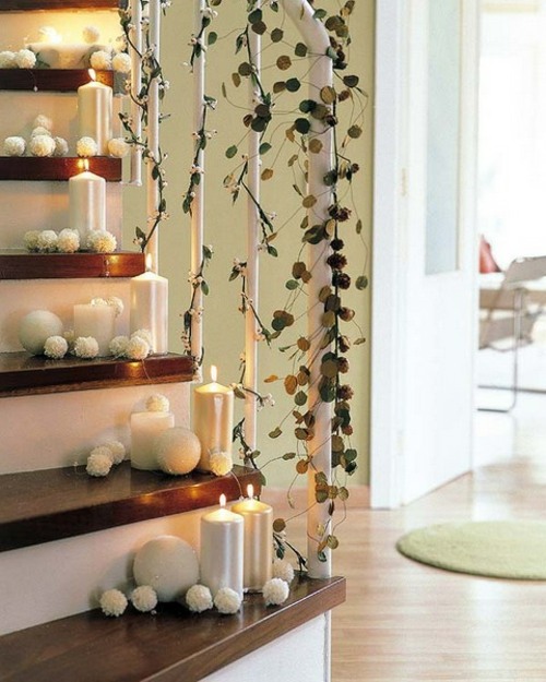 décoration de Noël escalier interessante