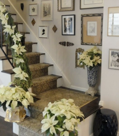 decoration escalier fleurs