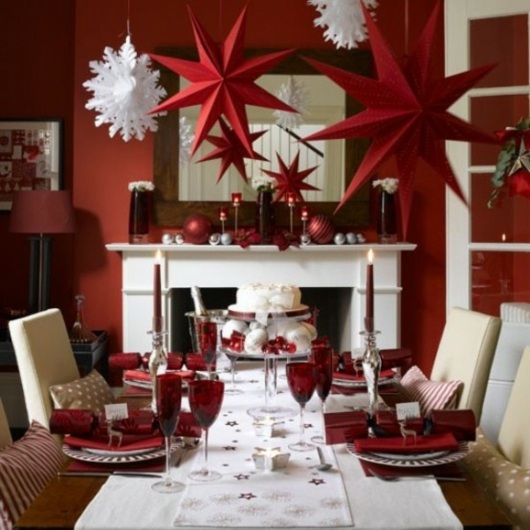décoration rouge blanc Noel