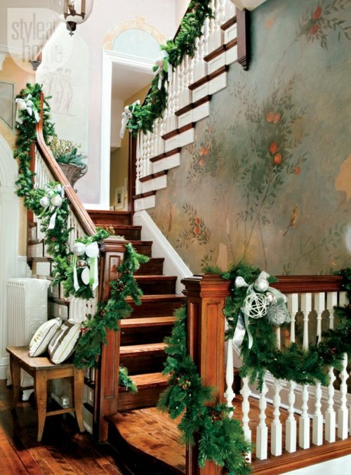 décoration de Noël maison deco escalier